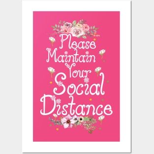 Maintain Social Distance Posters and Art